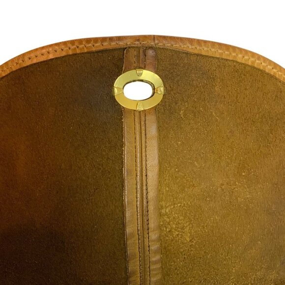 RARE Coach Crescent Shoulder Bag 9235 Pre-Creed Metal Tag Brown Leather 1972-73 - Picture 8 of 15